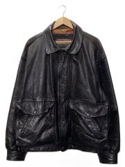 画像：レザージャケット・ブルゾン/XL/レザー/ブラック