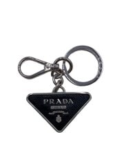 画像：プラダ/キーホルダー/ステンレス/BLK/レディース