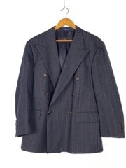 画像：テーラードジャケット/--/ウール/NVY/ストライプ