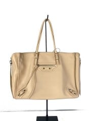 画像：ペーパーB4/トートバッグ/レザー/BEG/432596