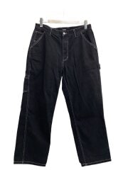 画像：ストレートパンツ/36/コットン/BLK/101212031002