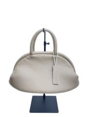 画像：ハンドバッグ/フェイクレザー/BEG/無地