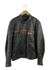 画像：シングルライダースジャケット/L/レザー/BLK