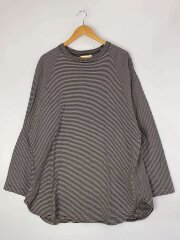 画像：長袖シャツ/4/コットン/BLK/ボーダー/BHS23F031