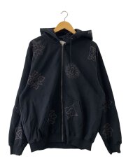 画像：ジップパーカー/L/コットン/BLK/101254012020//