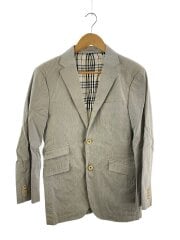 画像：テーラードジャケット/S/コットン/GRY/ストライプ/BME61-604-23