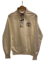 画像：ハーフジップスウェット/ヨットクラブエンブレム/M/コットン/CRM/BBV49-609/01108-13