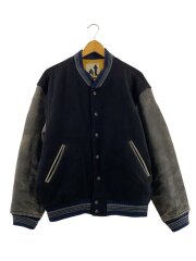 画像：ANECDOTE/袖レザースタジャン/L/ウール/BLK//