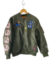 画像：KINNIKUMAN MUSCLE APPAREL/フライトジャケット/L/ナイロン/KHK