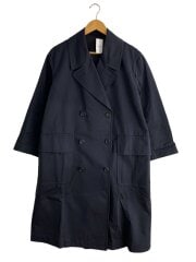 画像：24AW COTTON TWILL ダブルブレストコート/0/コットン/BLK/578-421200//