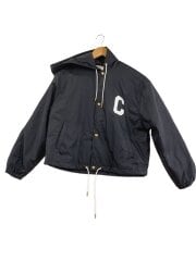 画像：バックロゴ/クロップドジャケット/34/ナイロン/BLK/2W854495M