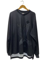 画像：23AW/×F.C.R.B/OVERSIZED GAME SHIRT/XL/BLK/袖ホツレあり