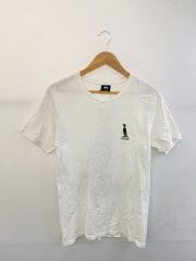 画像：Tシャツ/S/コットン/WHT/プリント/シャドーマン