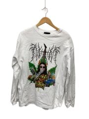 画像：長袖Tシャツ/M/コットン/WHT/プリント/NIM-D22/COLLAGE L/S TEEメタルカレッジ