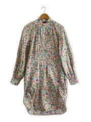 画像：長袖ワンピース/8/コットン/BEG/花柄//