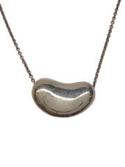 画像：ビーンネックレス/SV925/WHT/トップ有/レディース