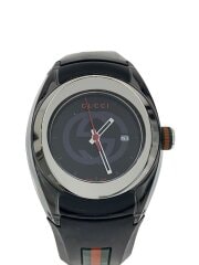 画像：クォーツ腕時計/アナログ/ラバー/BLK/137.3