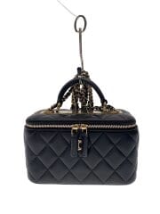 画像：マトラッセ/チェーンショルダー/バニティ/ショルダーバッグ/羊革/BLK/無地/AP2199