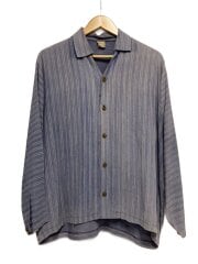 画像：長袖シャツ/M/レーヨン/NVY