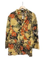 画像：90s/テーラードジャケット/L/ベロア/マルチカラー/花柄/IM23-FD034