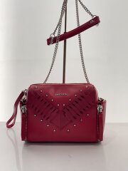 画像：スタッズチェーンショルダーバッグ/レザー/PNK⑨