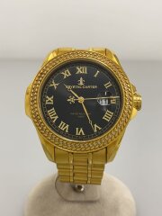 画像：FELIX 2 DIAMOND/小傷有/付属品無/クォーツ腕時計/アナログ/--/BLK/GLD