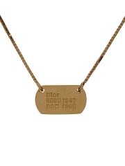 画像：ドッグタグプレートネックレス/--/GLD/トップ有/レディース⑥//