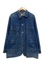 画像：推定50s/角ポケ/タグ欠損/開襟/色残り70％/カバーオール/--/デニム/IDG/無