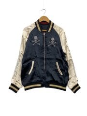 画像：REVERSIBLE LINE STONE/スカジャン/L/レーヨン/GRY
