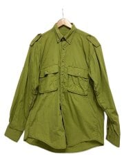画像：長袖シャツ/SS/コットン/GRN/無地