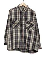 画像：00s/モノトーン/ネルシャツ/L/コットン/BLK/チェック