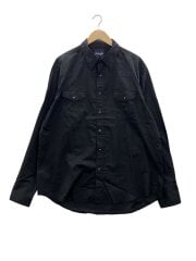 画像：80～90s/ウエスタン/長袖シャツ/XL/コットン/BLK/無地//