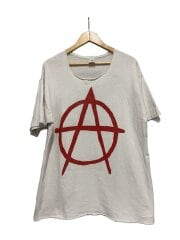 画像：90s/アナーキーマーク/PUNKS NOT DEAD/カットオフ/Tシャツ/XL/コットン/WHT/プリント
