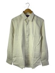 画像：長袖シャツ/15/シルク/WHT/無地