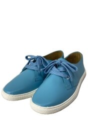 画像：ローカットスニーカー/36/BLU/レザー/181077Z