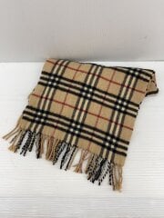 画像：マフラー/カシミア/BEG/チェック/レディース