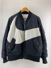 画像：AS M NSW SYNFL SWOOSH BOMBERブルゾン/XL/ポリエステル/BLK/dd6056-010