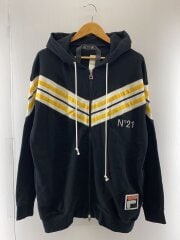 画像：ジップパーカー/XL/コットン/BLK