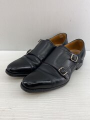 画像：ダブルモンクストラップドレスシューズ/US8/BLK/レザー