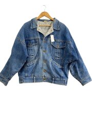 画像：USA製Gジャン/L/デニム/IDG/無地/内側ペイズリー