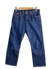 画像：大戦モデル/月桂樹ボタン/ボトンフライ/ストレートパンツ/34/デニム/IDG/無地/714