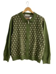 画像：カーディガン(薄手)/M/コットン/GRN/総柄/TTT-2023SS-KT10