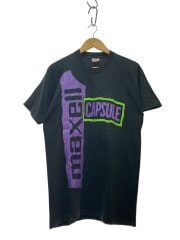 画像：90s/MAXELL/企業系/Tシャツ/L/コットン/ブラック/首元色褪せ有