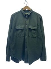 画像：90s/MADE IN USA/長袖フリースシャツ/POLARTEC/XL/ポリエステル/カーキ
