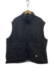画像：00s/フリースベスト/XL/ポリエステル/ブラック/ロゴ付近に汚れ有/金具擦れ有
