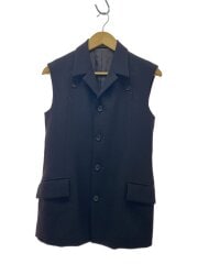 画像：4ポケット/ベスト/ウール/ブラウン/YH-J13-104/右下ポケット付近にシミ有