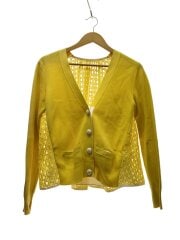 画像：切り替え/カーディガン/2/コットン/イエロー/14-01989