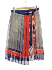 画像：スカート/2/ポリエステル/レッド/総柄/15-02319