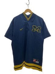 画像：90s/MICHIGAN/半袖シャツ/L/コットン/ネイビー/S7TWA