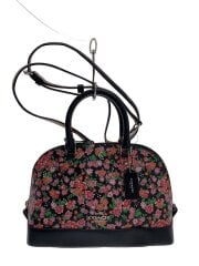 画像：ハンドバッグ/レザー/ブラック/総柄